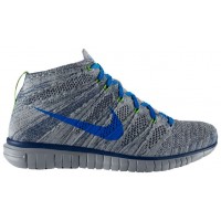 Nike Free Flyknit Chukka Hommes chaussures de course gris/bleu LTD760