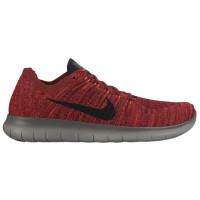 Nike Free RN Flyknit Hommes chaussures de sport rouge/gris FXT962