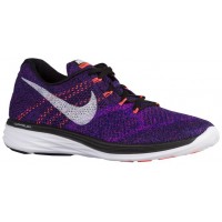 Nike Flyknit Lunar 3 Hommes chaussures de course noir/violet MYY330