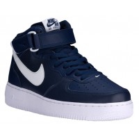 Nike Air Force 1 Mid Hommes sneakers bleu marin/blanc FFR662