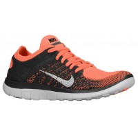 Nike Free 4.0 Flyknit Femmes chaussures de course Orange/gris ZMO733