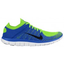 Nike Free 4.0 Flyknit Hommes chaussures bleu/noir DEA720