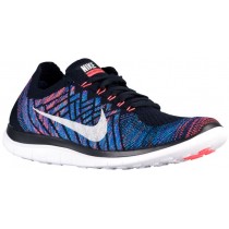 Nike Free 4.0 Flyknit 2015 Hommes sneakers bleu marin/rouge SYW825