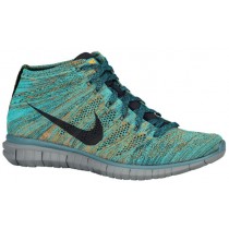 Nike Free Flyknit Chukka Hommes chaussures vert clair/bleu marin WUH298