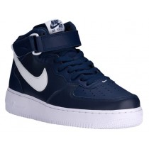 Nike Air Force 1 Mid Hommes sneakers bleu marin/blanc FFR662