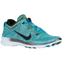 Nike Free TR 5 Flyknit Femmes chaussures bleu clair/vert clair FBT216