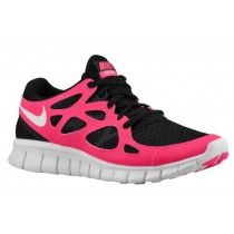 Nike Free Run + 2 Femmes chaussures noir/rose BAD091