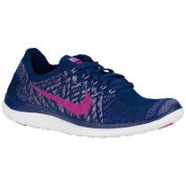 Nike Free 4.0 Flyknit Femmes sneakers bleu marin/rose BDH341