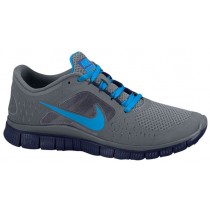 Nike Free Run + 3 Femmes chaussures de sport gris/bleu clair SFU680