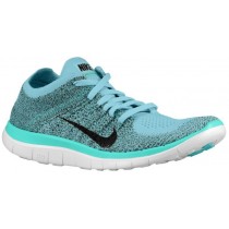 Nike Free 4.0 Flyknit Femmes baskets bleu clair/vert clair QRW146