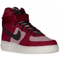 Nike Air Force 1 High Premium Suede Femmes chaussures de sport brillantes rouges/violet POT438