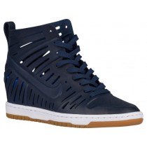 Nike Dunk Sky Hi Femmes chaussures de course bleu marin/blanc YCS853