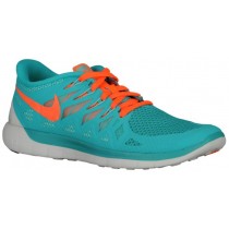 Nike Free 5.0 2014 Femmes chaussures de sport bleu clair/Orange ZHM353