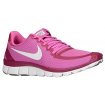 Nike Free 5.0 V4 Femmes chaussures de course rose/blanc JYC185