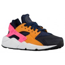 Nike Air Huarache Suede Premium Femmes sneakers bleu marin/noir HTA630