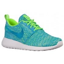 Nike Roshe One Flyknit Femmes baskets vert clair/bleu clair LZB816