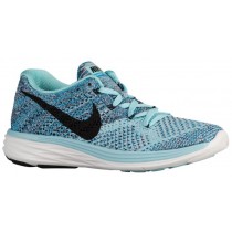 Nike Flyknit Lunar 3 Femmes sneakers bleu clair/noir VLD628