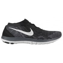 Nike Free 3.0 Flyknit Femmes chaussures de course noir/blanc TIK030