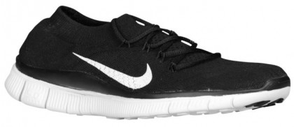 Nike Free FlyKnit+ Femmes chaussures de course noir/blanc UMT142