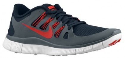 Nike Free 5.0+ Hommes chaussures de course bleu marin/gris VDY690