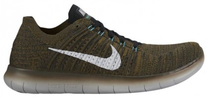 Nike Free RN Flyknit Hommes chaussures de course marron/noir JDO731