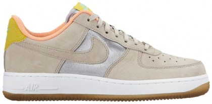 Nike Air Force 1 '07 Mid Premium Femmes baskets argenté/bronzage YEB194