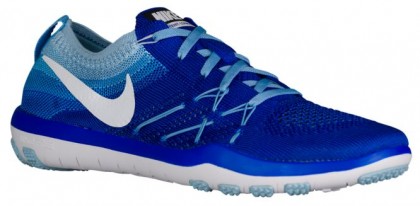 Nike Free TR Focus Flyknit Femmes sneakers bleu/blanc UXZ149