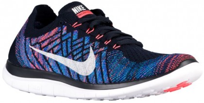 Nike Free 4.0 Flyknit 2015 Hommes sneakers bleu marin/rouge SYW825