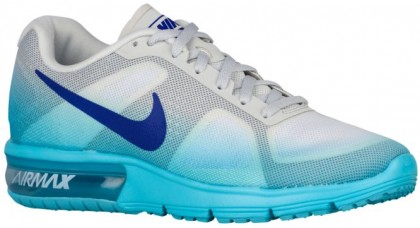 Nike Air Max Sequent Femmes chaussures de course blanc/bleu RCE468