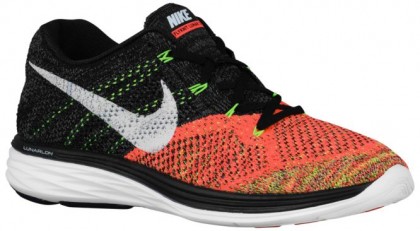 Nike Flyknit Lunar 3 Hommes chaussures de course noir/blanc SEN634