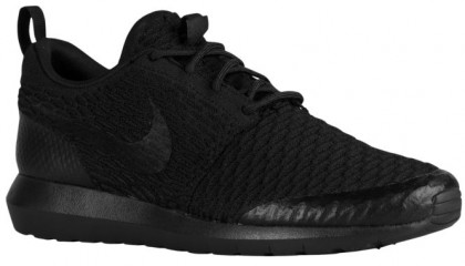 Nike Roshe One Flyknit Hommes chaussures de course Tout noir/noir BCE513