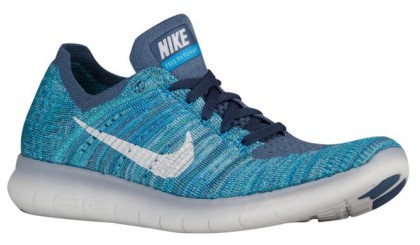 Nike Free RN Flyknit Femmes chaussures de sport bleu clair/gris QIM270