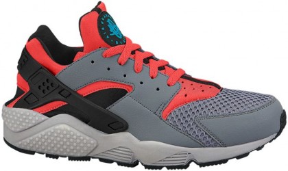 Nike Air Huarache Hommes chaussures de sport gris/rouge AGA558