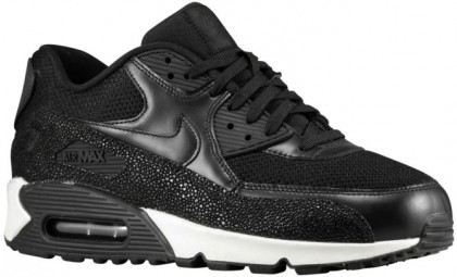 Nike Air Max 90 Patent Leather Hommes chaussures noir/blanc IYQ750