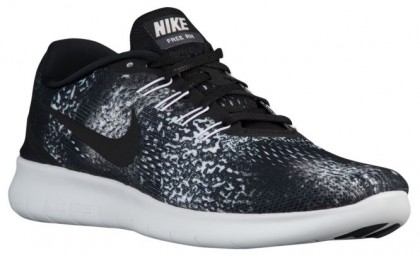 Nike Free RN Print Hommes chaussures de course noir/blanc NRV393