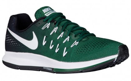 Nike Air Zoom Pegasus 33 Hommes chaussures de course vert foncé/blanc VSB536