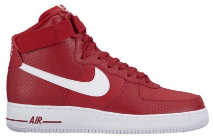 Nike Air Force 1 High Hommes chaussures de sport rouge/blanc JUS385