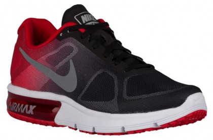 Nike Air Max Sequent Hommes chaussures de sport noir/rouge KKN147