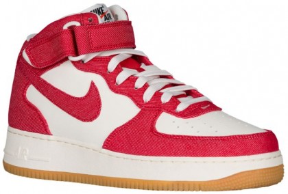 Nike Air Force 1 Mid Hommes sneakers rouge/blanc OWU627
