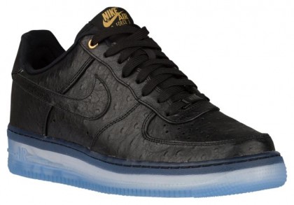 Nike Air Force 1 Comfort Luxury Hommes chaussures de sport noir/or KGZ666