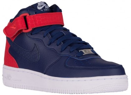 Nike Air Force 1 '07 Mid Femmes chaussures bleu marin/rouge JTL446