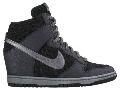 Nike Dunk Sky Hi Femmes chaussures de sport noir/gris MKS924