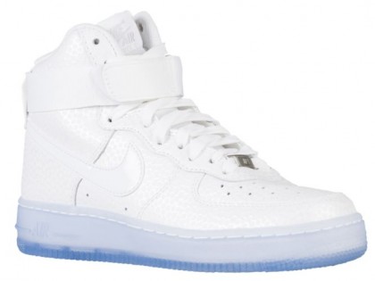 Nike Air Force 1 Mid Femmes baskets blanc/bleu clair AIE926