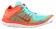 Nike Free 4.0 Flyknit Femmes chaussures de course Orange/bleu clair RDX880