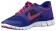 Nike Free Run + 3 Femmes chaussures de course bleu marin/rose VVL596