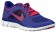 Nike Free Run + 3 Femmes chaussures de course bleu marin/rose VVL596