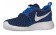 Nike Roshe One Flyknit Femmes chaussures de course bleu/blanc AUF365