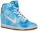 Nike Dunk Sky Hi Femmes baskets bleu clair/argenté URS907