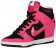 Nike Dunk Sky Hi Femmes chaussures de sport noir/blanc FTU565